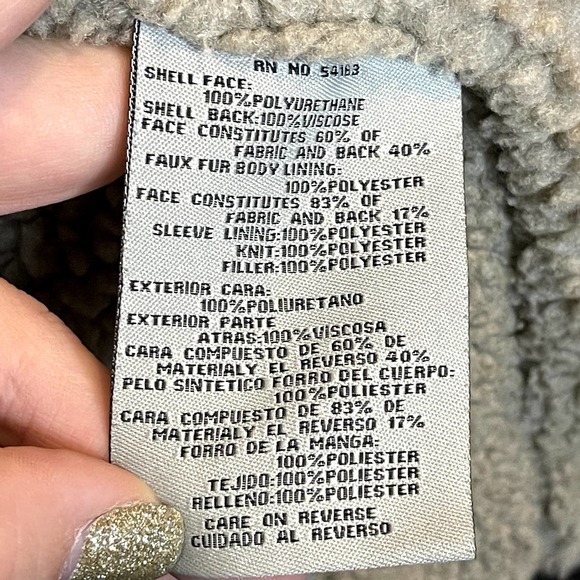 Levi's Mens Faux Leather Jacket with Sherpa Lining Brown Size Large - Picture 9 of 10